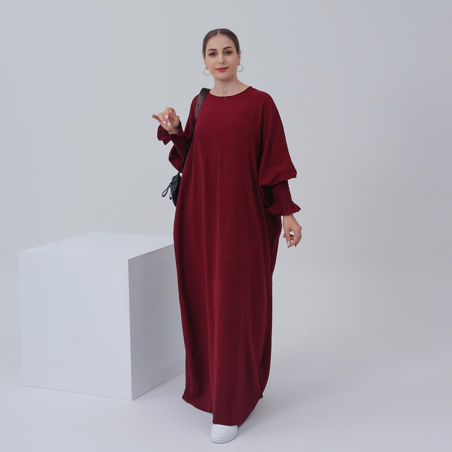 HAYA HAYA1003 Solid Bat Dress