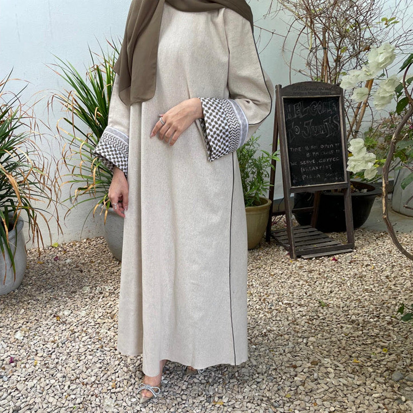 HAYA HA1181 Patchwork Elegant Abaya