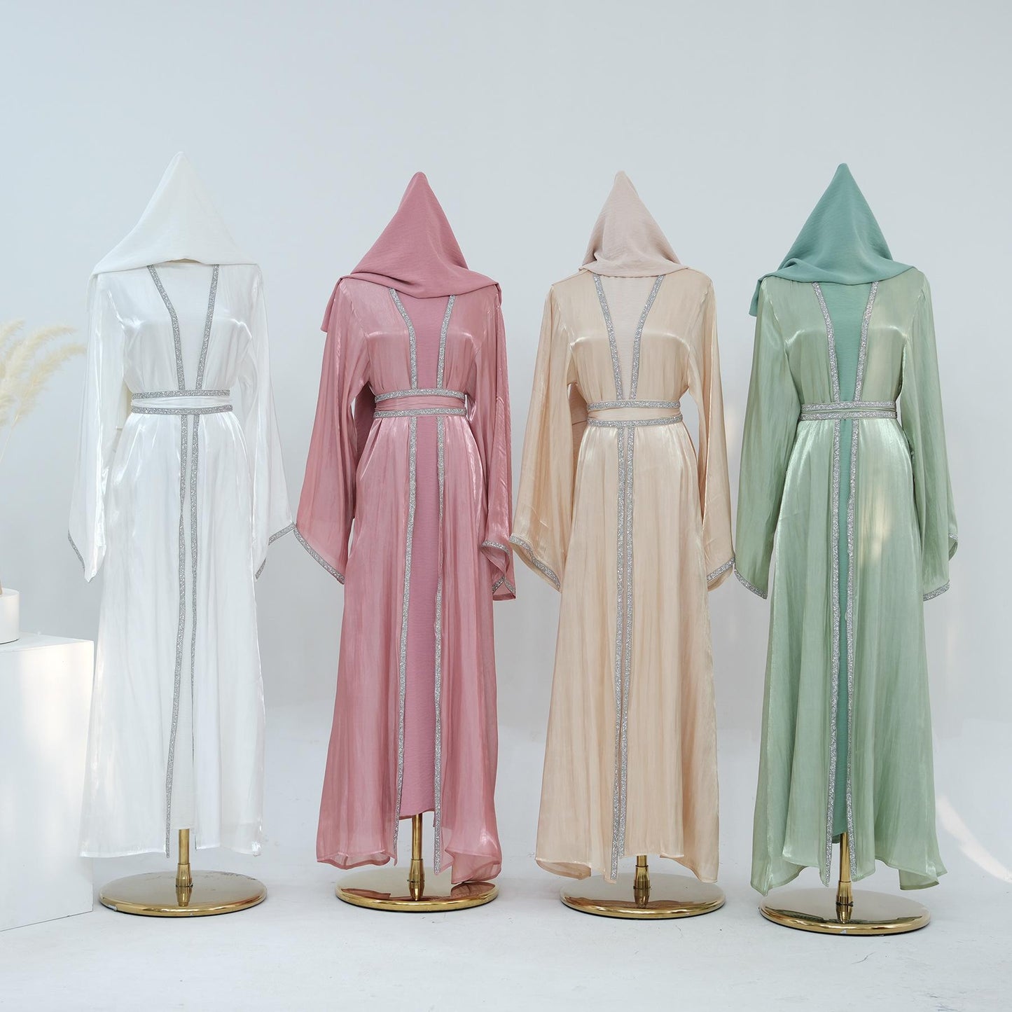 HAYA HA1185 3pcs Set Cardigan+Inner Dress+Hijab