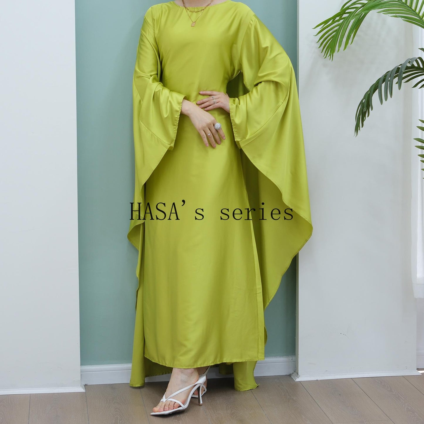 HS4835 High-density Stretch Satin Long Dress, Simple, Elegant, and Comfortable To Wear.