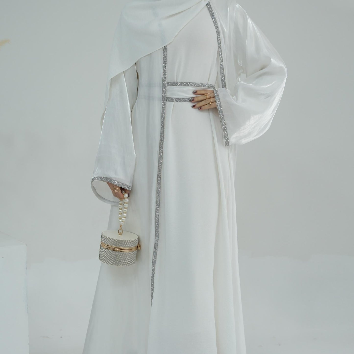 HAYA HA1185 3pcs Set Cardigan+Inner Dress+Hijab