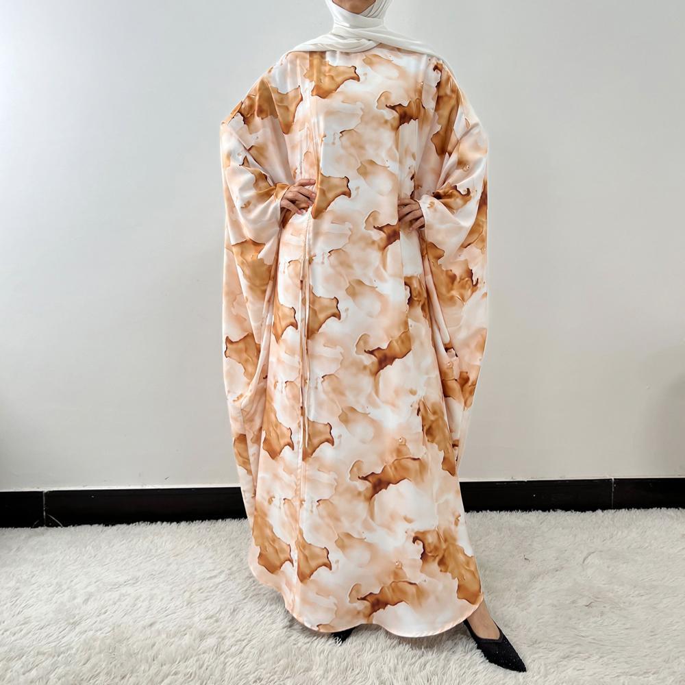 HA6502 Loose-fitting Printed Robe (headscarf Not Included)
