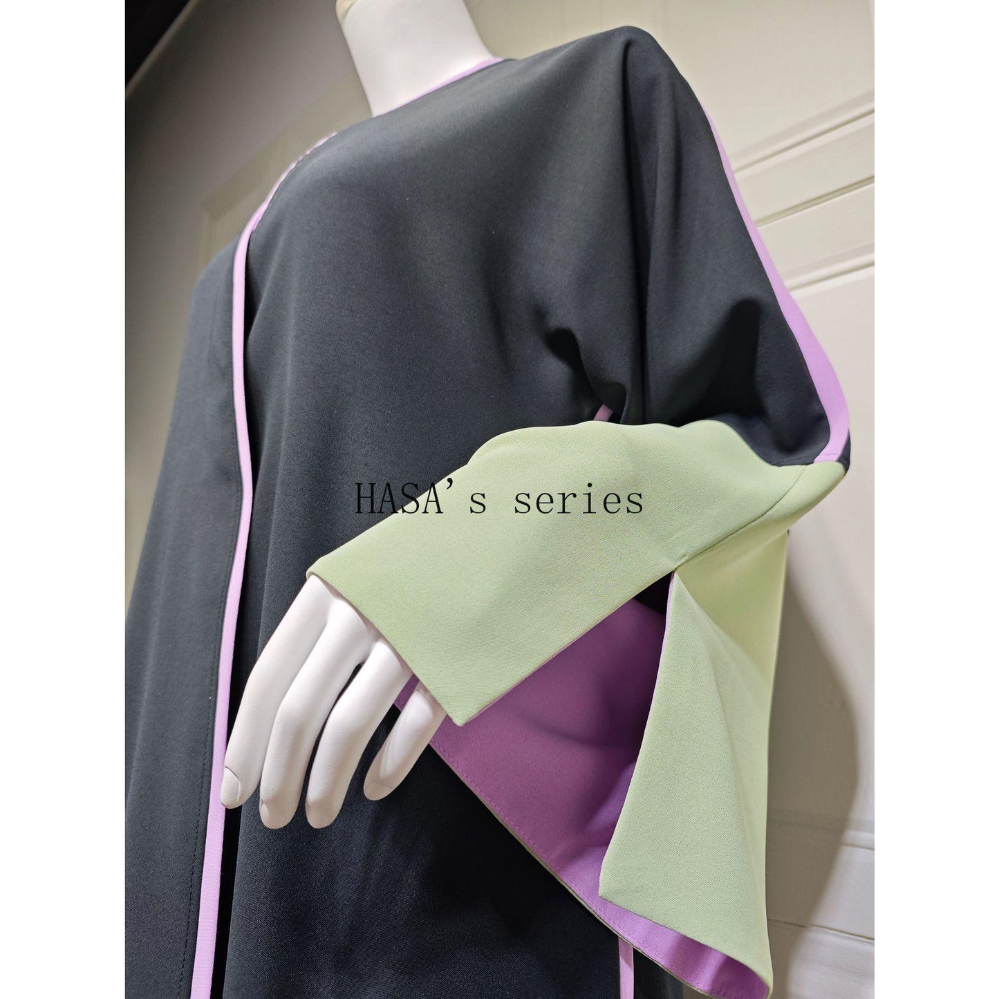 HS5089 Color-blocked Patchwork Long-sleeved Dress, A Stylish and Elegant Long Design.