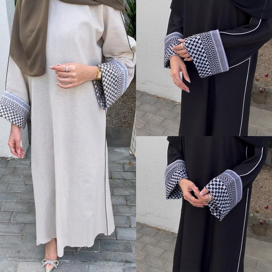 HAYA HA1181 Patchwork Elegant Abaya
