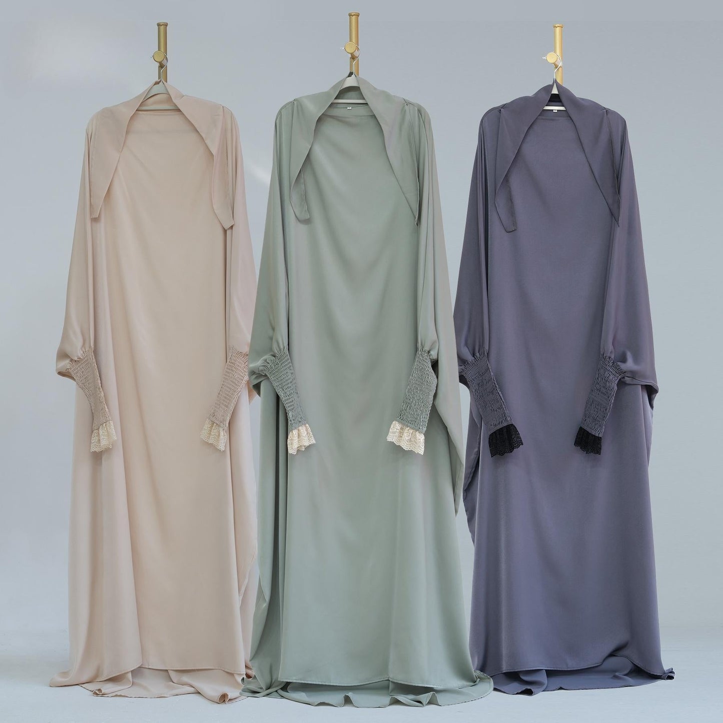HAYA HAYA0721 Solid Color Robe Dress with A Large Swing