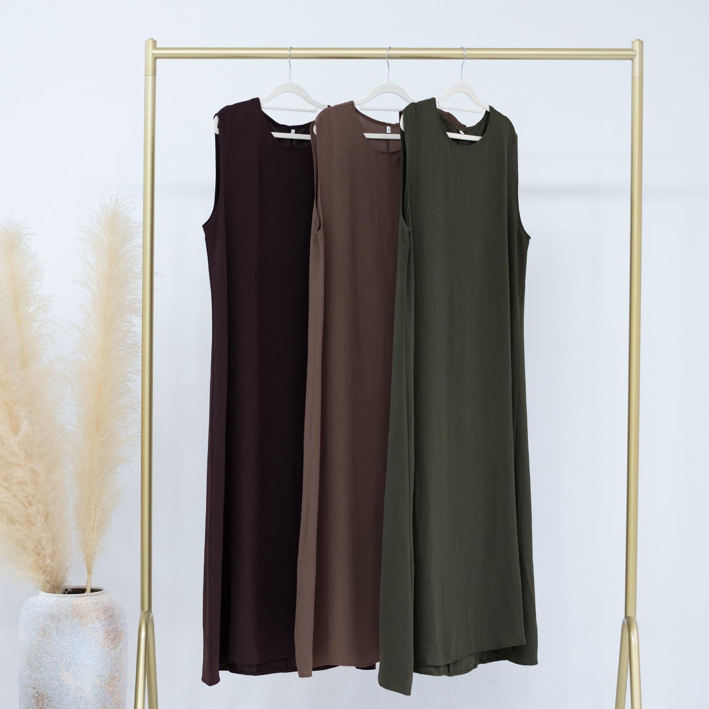 HAYA HAYA1019 Solid Color Bottom Tank Top Dress