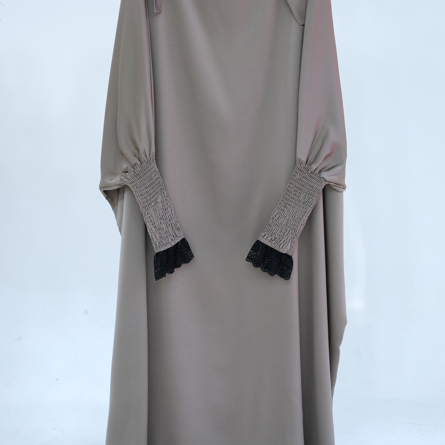 HAYA HAYA0721 Solid Color Robe Dress with A Large Swing