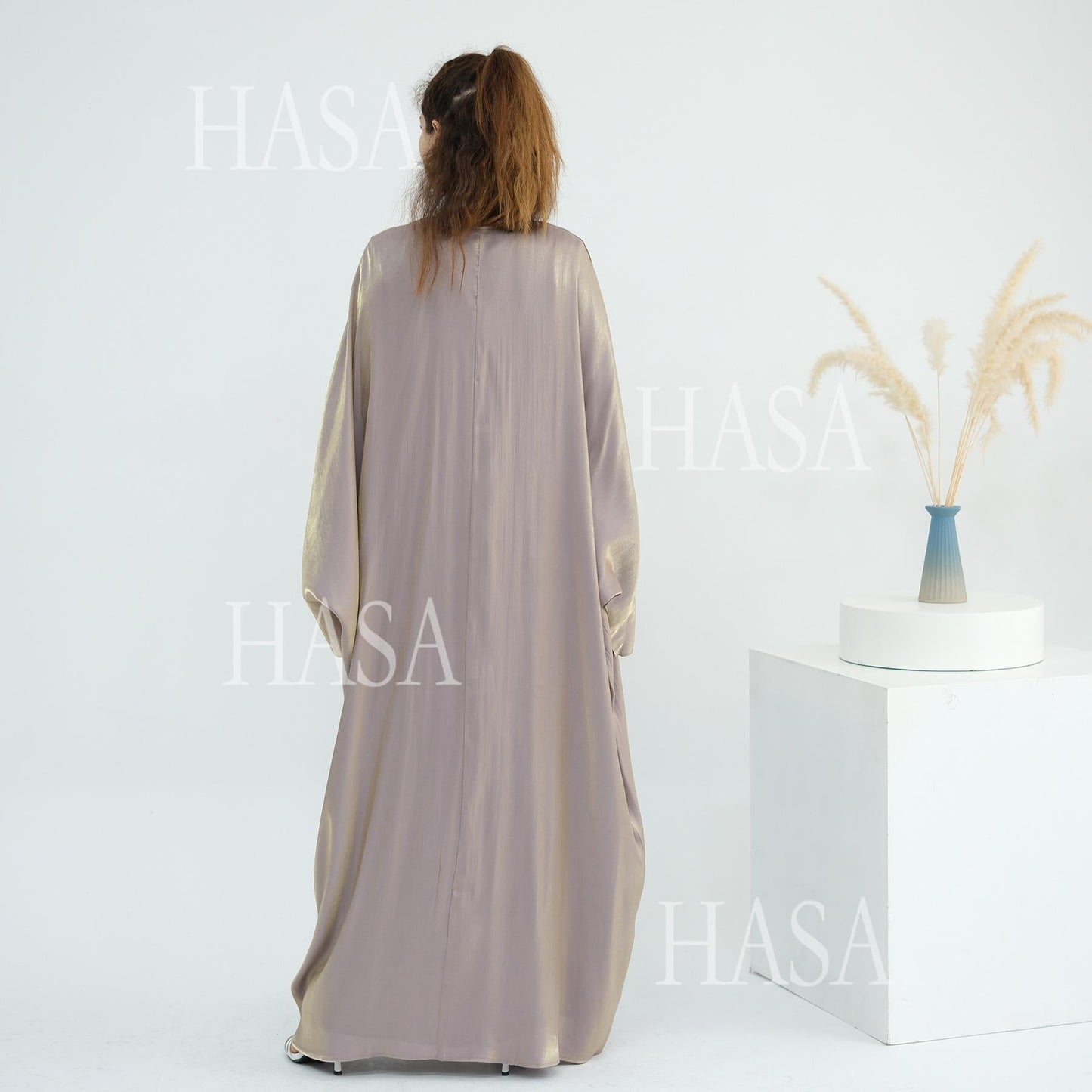 HA6530 Solid color simple two-piece long skirt suit