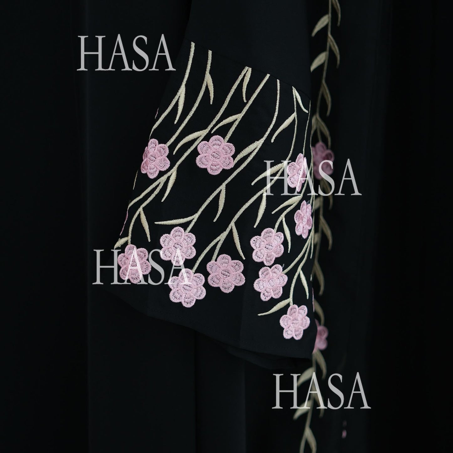 HA6529 Embroidered cardigan robe with headscarf, optional inner wear combination