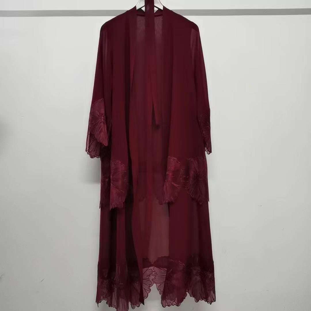 HAYA HAYA1025 1pcs Lace Embroidery Double-Layer Cardigan