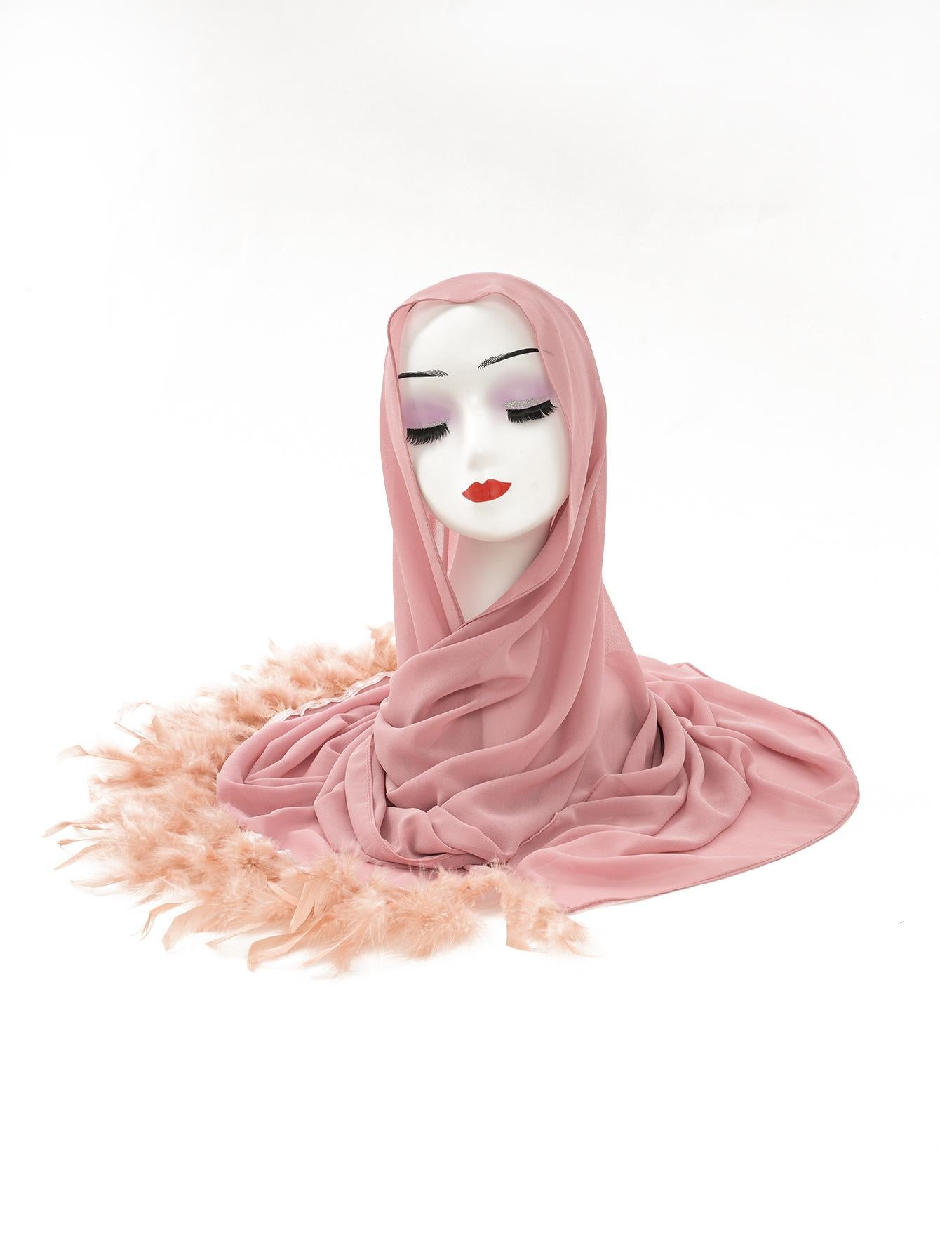 HAYA HA1146 Pure Color Chiffon Breathable Headscarf