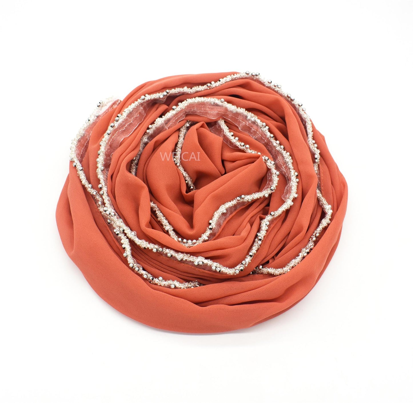HAYA HA1117 Solid Chiffon Headband Hijab