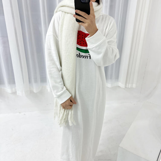 HAYA HA1094 Casual Sweater Dress Robe