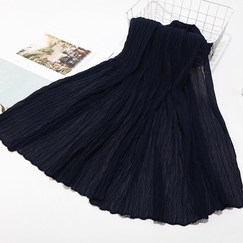 HAYA HA1137 Pearl Chiffon Baotou Scarf