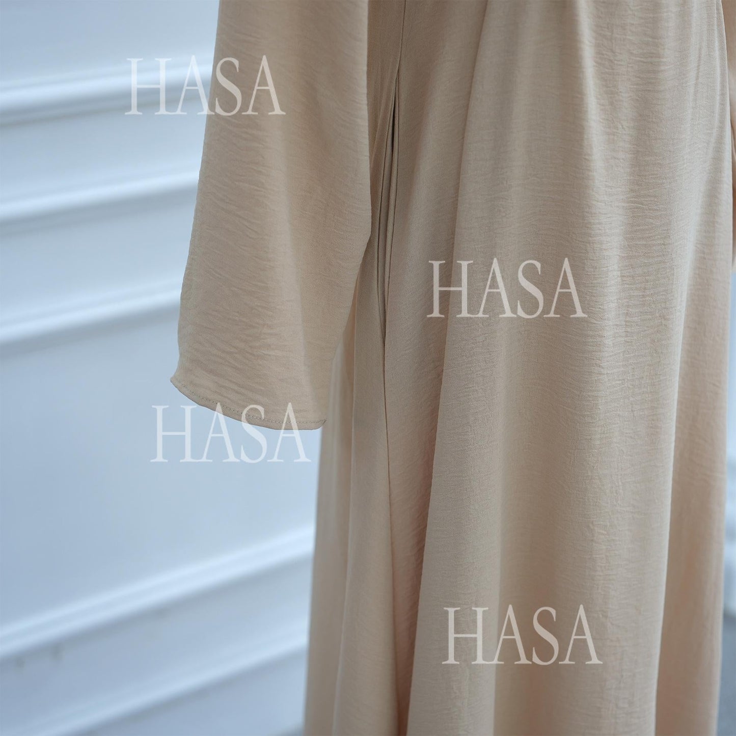 HA6532 Slim-fit waist cape robe two-piece set