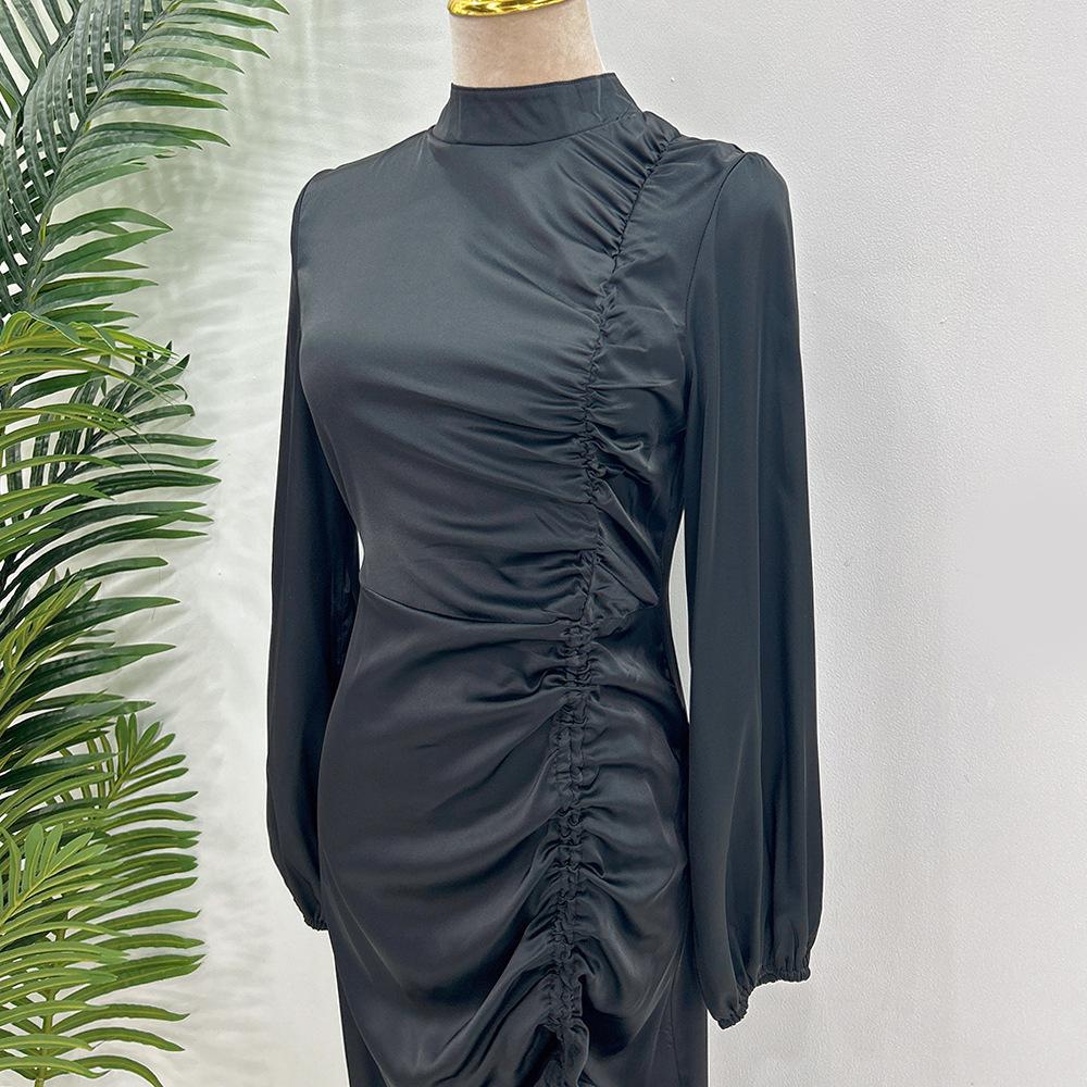HAYA HAYA1045 Solid Color Large Robe Dress