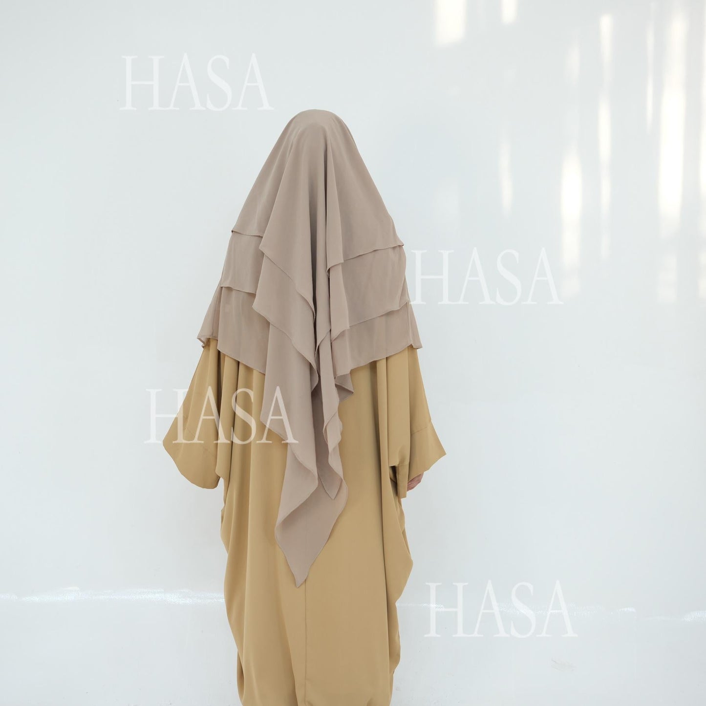 HA6475 Soft and large double-layer headscarf, wide solid color