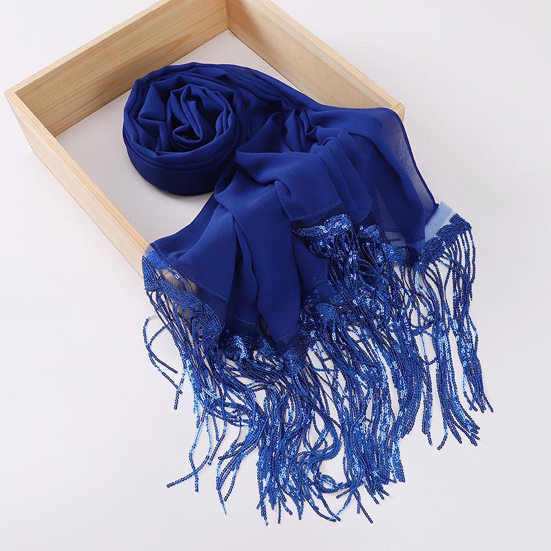 HAYA HA1139 Pearl Chiffon Scarf