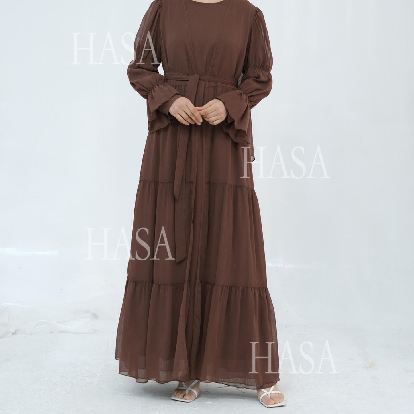 HA5881 Simple Two-piece Suit, A Dress Combination That Combines Comfort and Elegance closed abayas