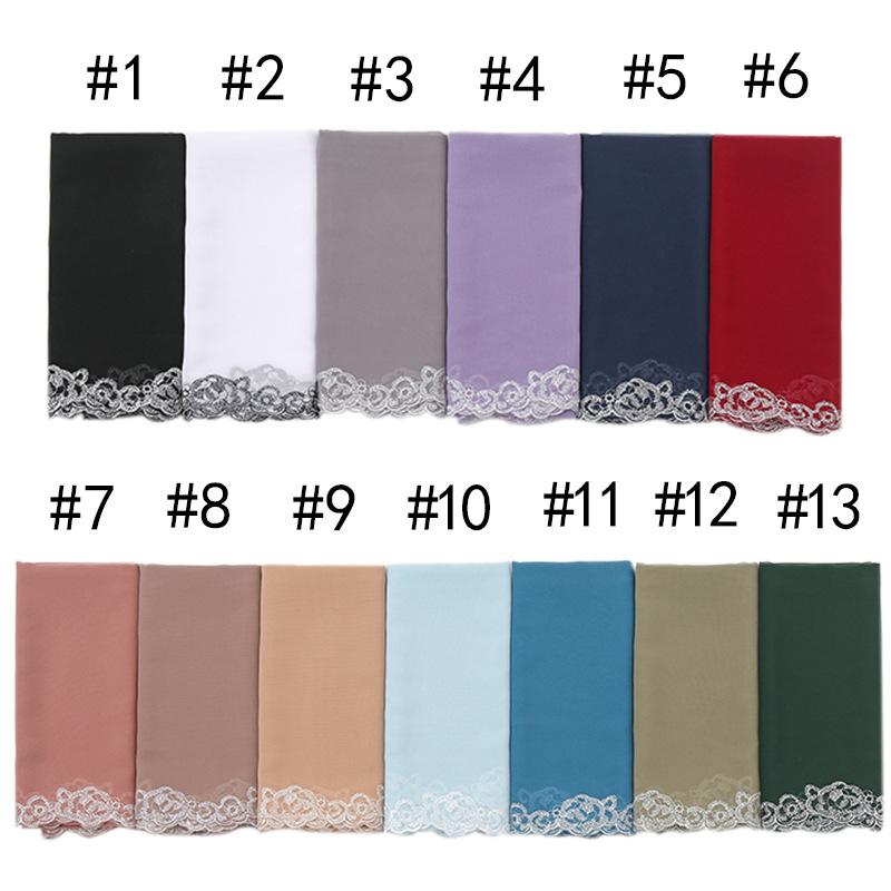 HAYA HA1124 Chiffon Fashion Lace Scarf