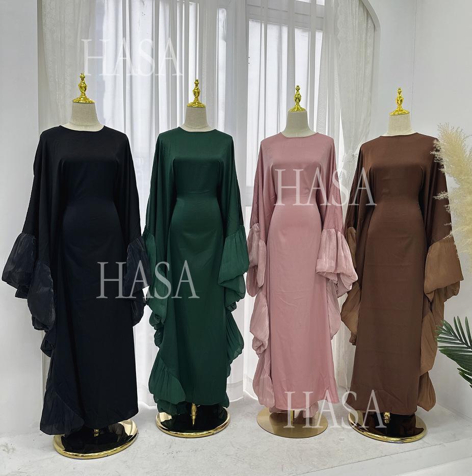 HA6473 Elegant and Graceful Heavy Stitching Lace Sleeve Robe
