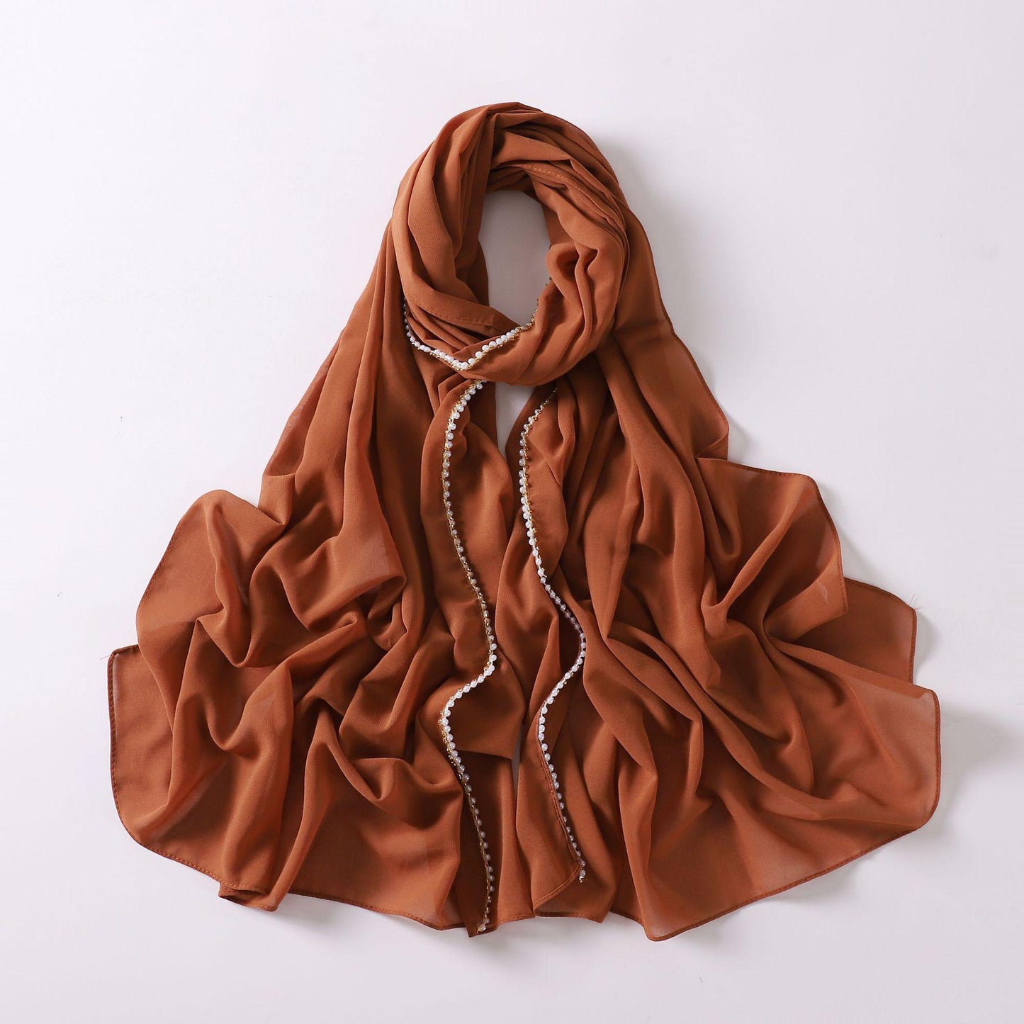 HAYA HA1116 Pearl Chiffon Headband Hijab