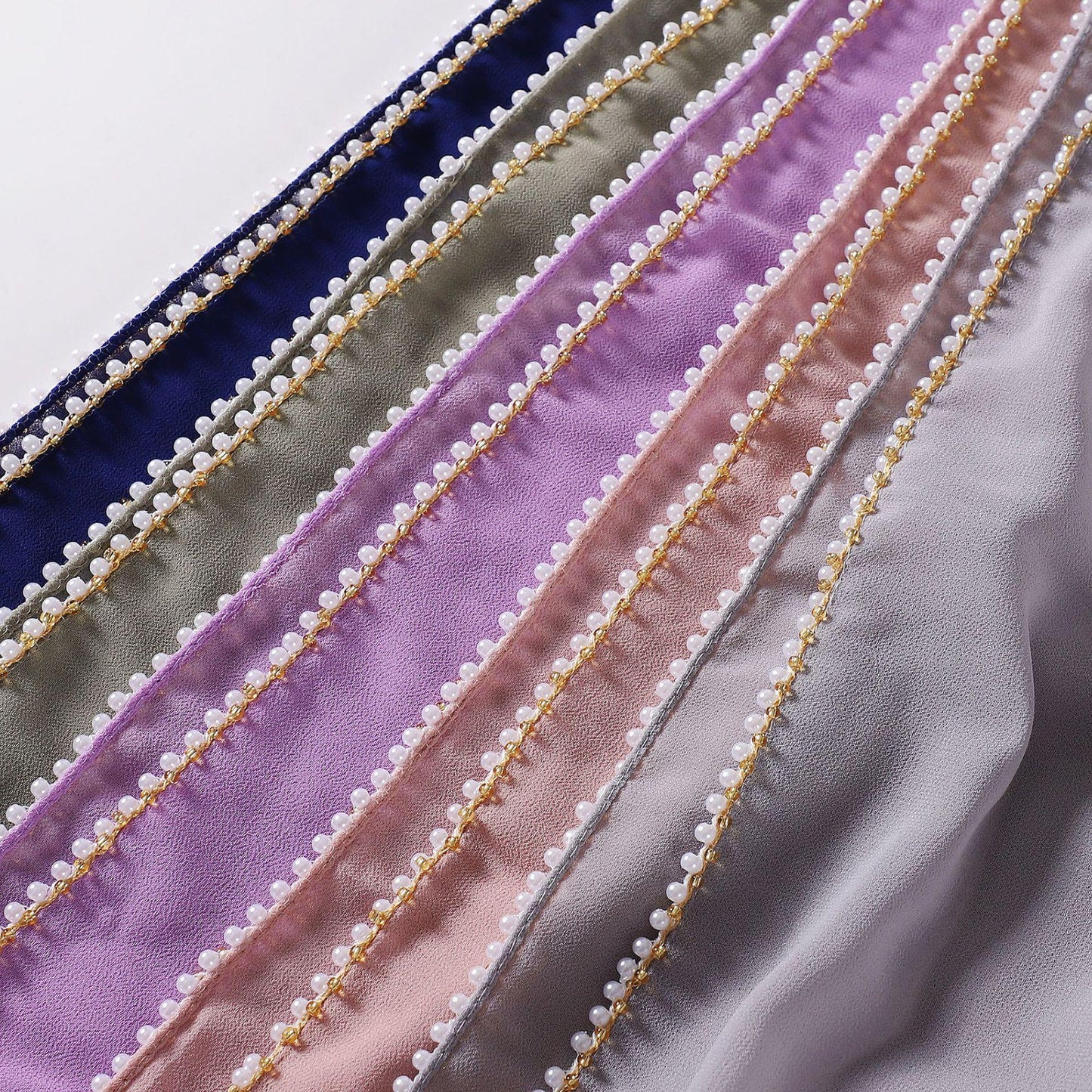 HAYA HA1116 Pearl Chiffon Headband Hijab