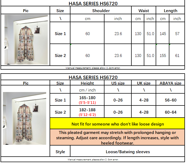 HS6720  White Abaya with Vibrant Multicolor Prints