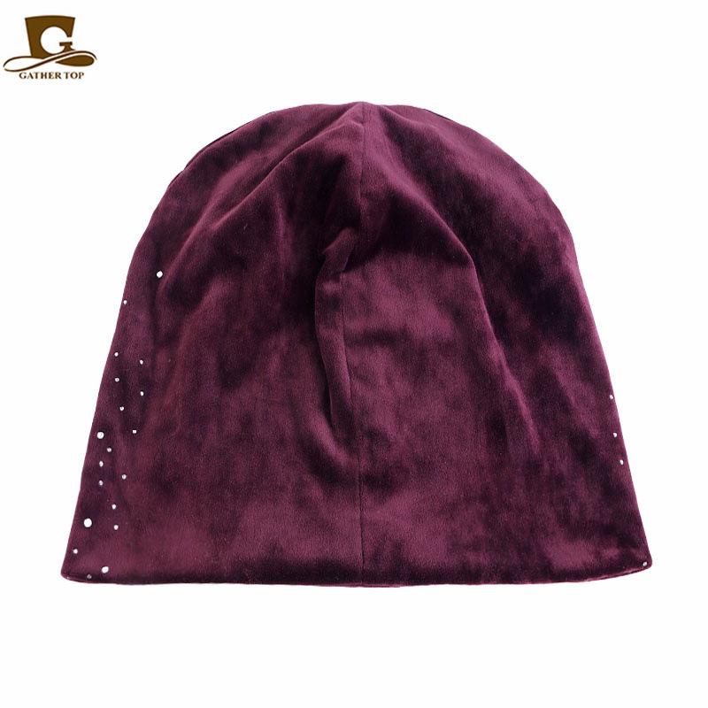 HAYA HA1091 Full Sky Star Diamond Muslim Headband Hat