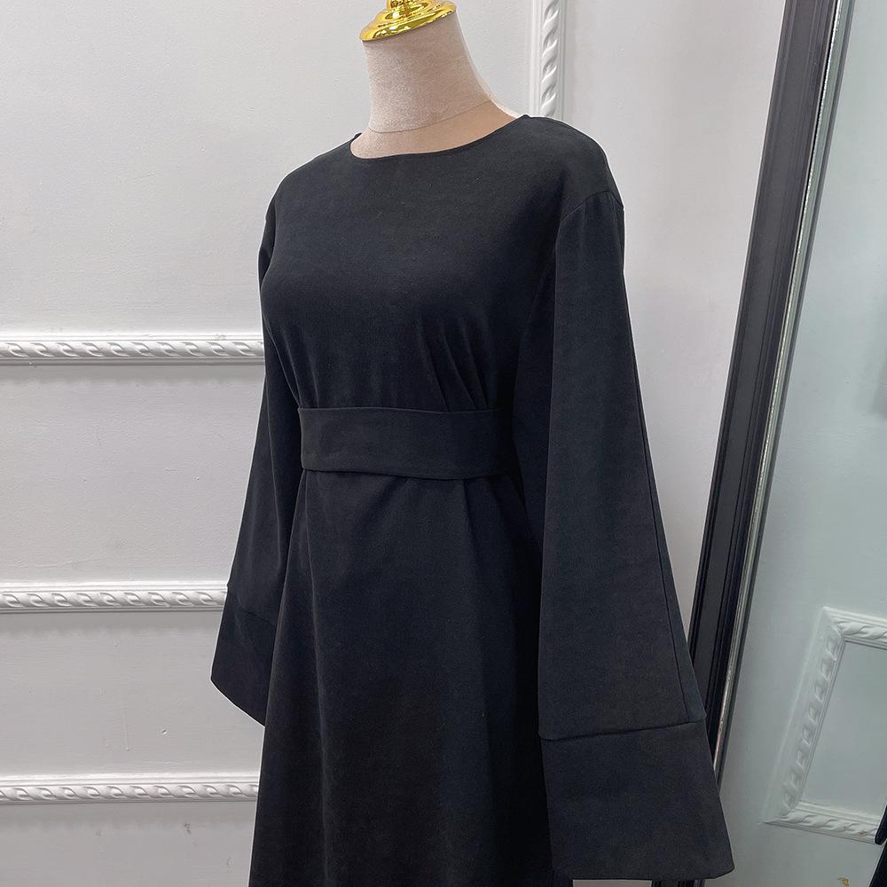 HAYA HAYA1011 Solid Color Tunic Dress