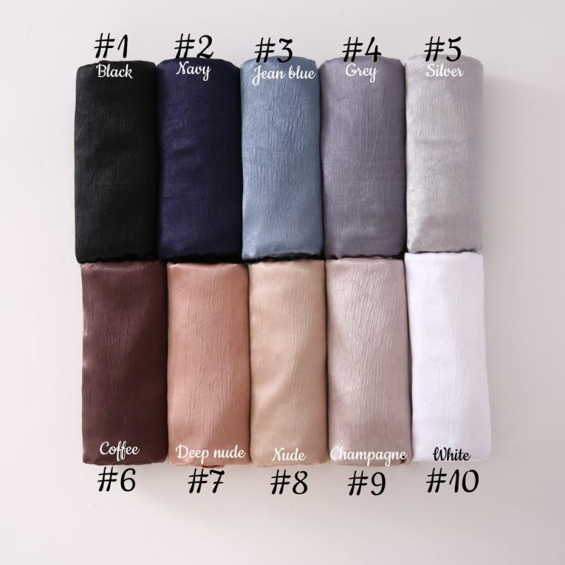 HAYA HA1104 Silk Smooth Headband Shawl Solid Color Headband
