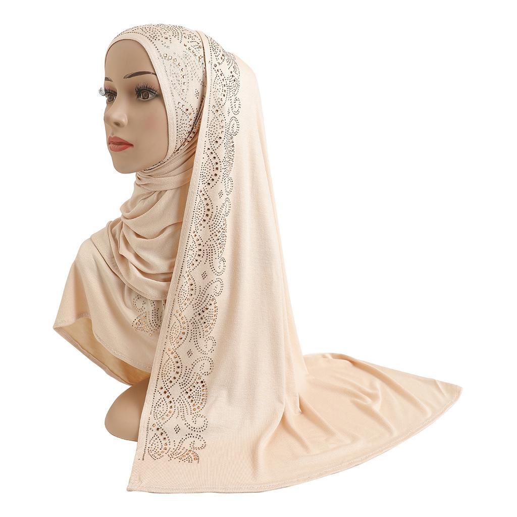 HAYA HA1144 Cotton Hot Gold Glass Diamond Headband
