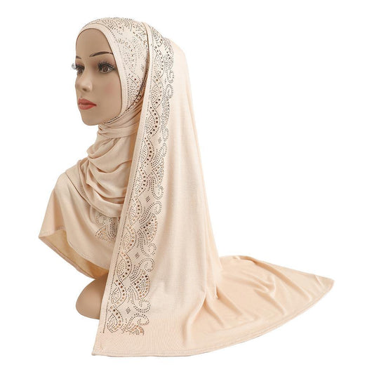 HAYA HA1144 Cotton Hot Gold Glass Diamond Headband