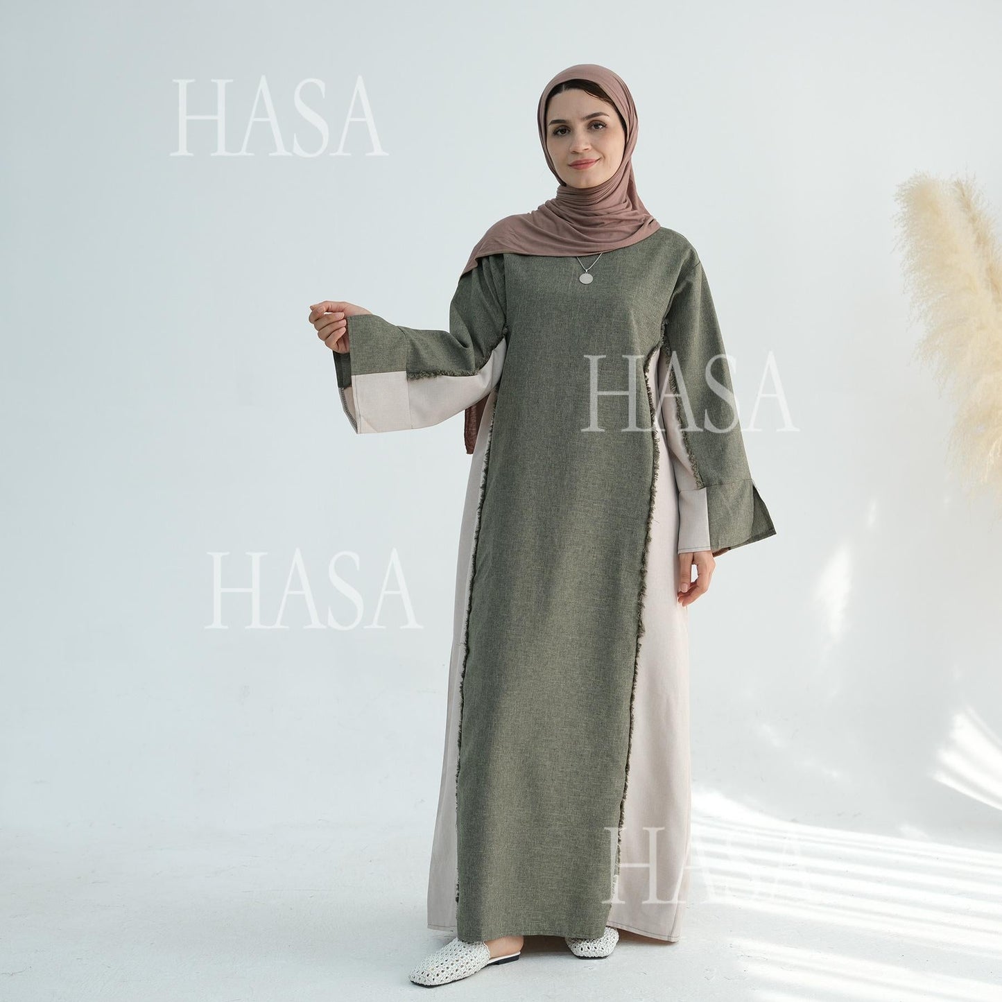 HA5606 Stylish Patchwork Robe - Cardigan and Dress (belt Pockets Only on Dress) party  wear red dress graduation  dress thick  thigh 2  part bow  outfits