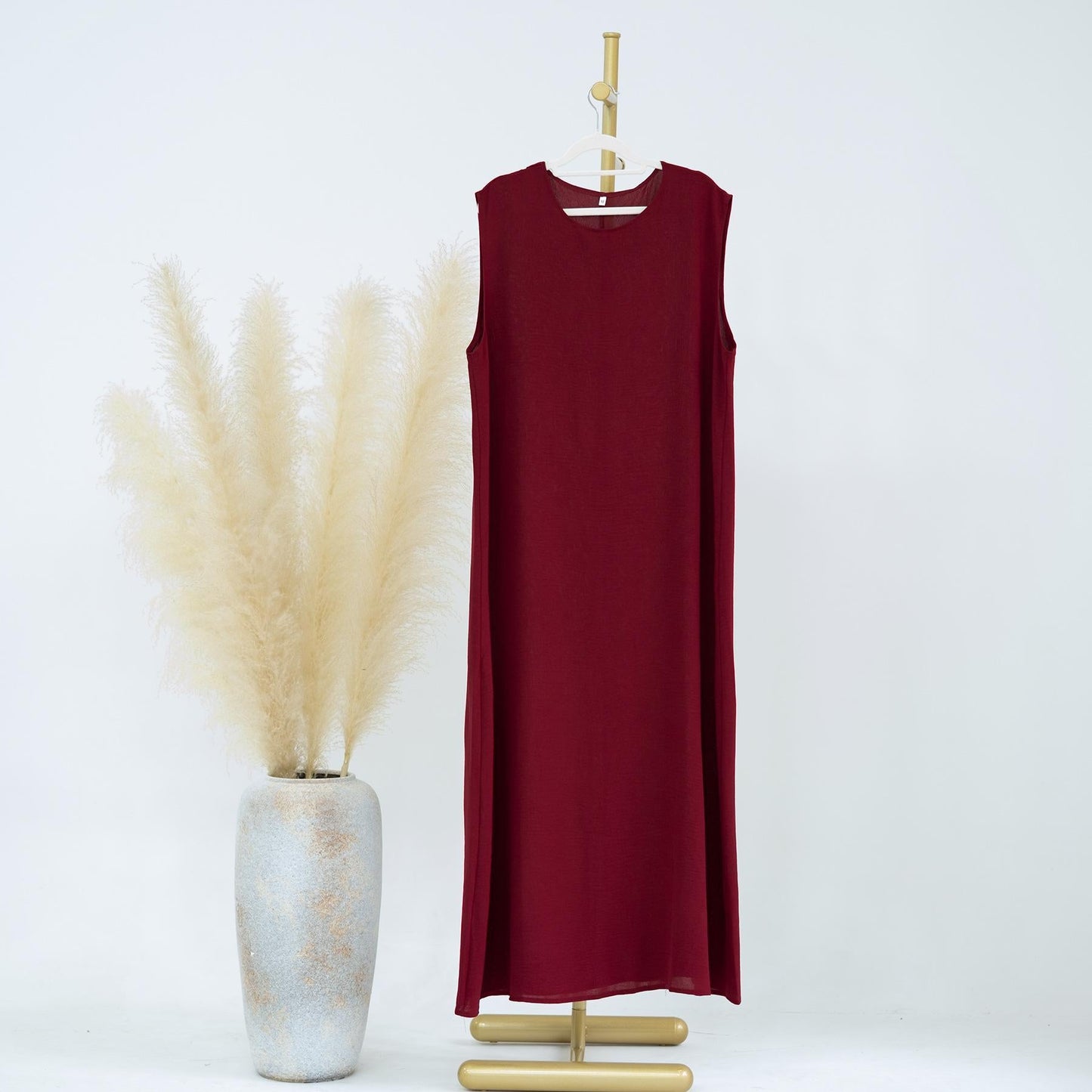 HAYA HAYA1019 Solid Color Bottom Tank Top Dress