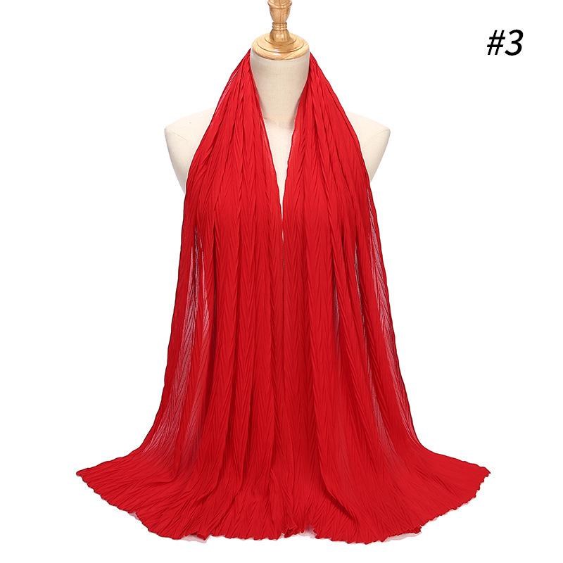 HAYA HA1137 Pearl Chiffon Baotou Scarf