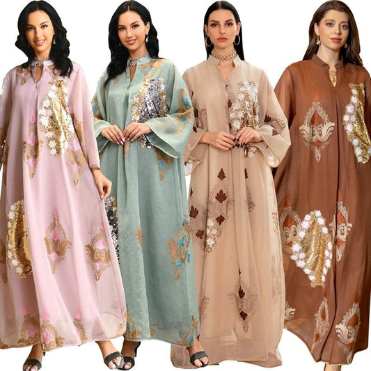 HAYA HAYA0443 Muslim Embroidered Dress