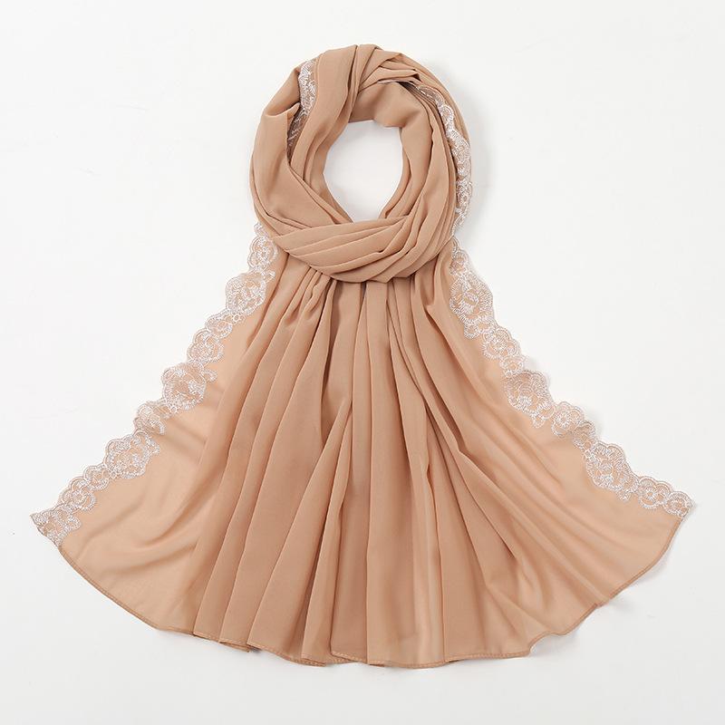 HAYA HA1124 Chiffon Fashion Lace Scarf
