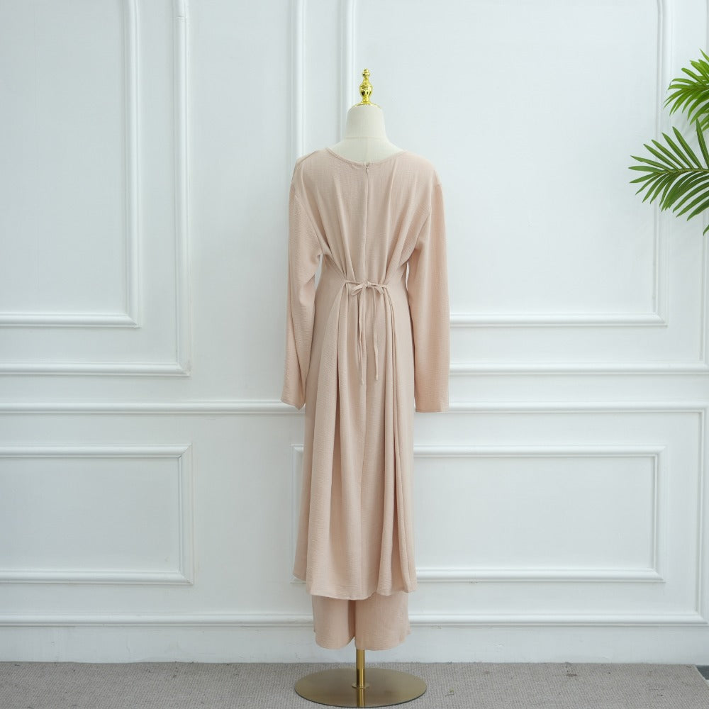 HA6605 Stylish asymmetrical two-piece set (with optional headscarf)