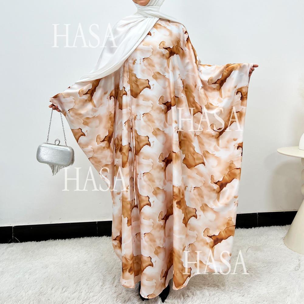 HA6502 Loose-fitting Printed Robe (headscarf Not Included)