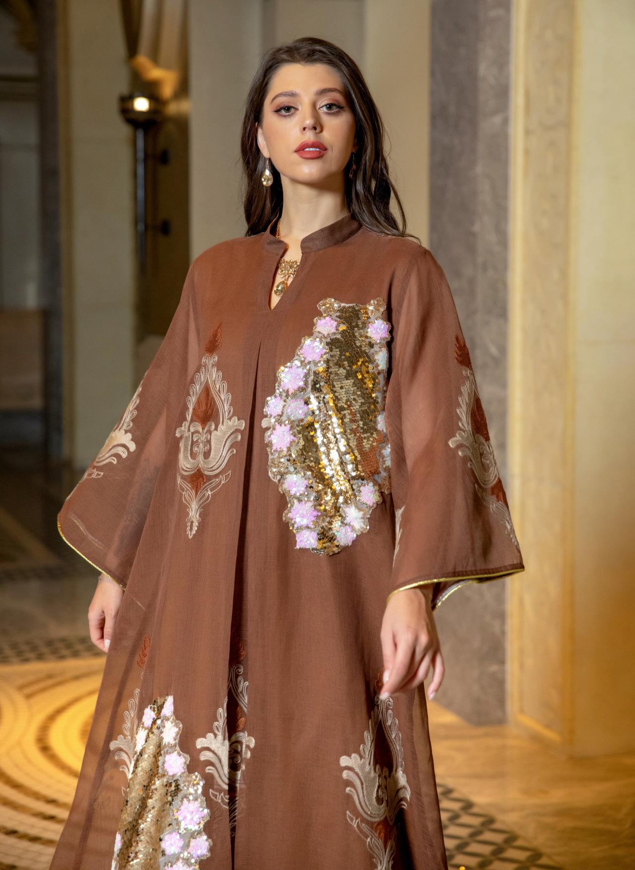 HAYA HAYA0443 Muslim Embroidered Dress