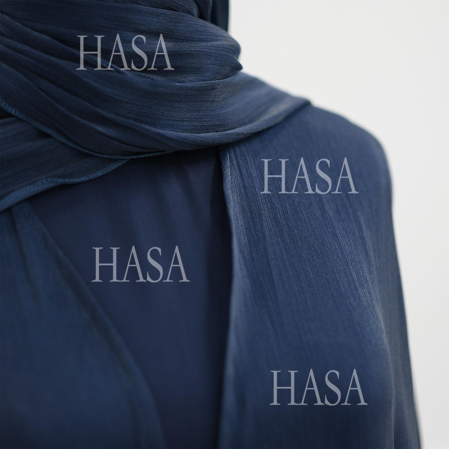 HA6553  Two-Piece Solid Abaya with Beaded Details and Matching Scarf Option