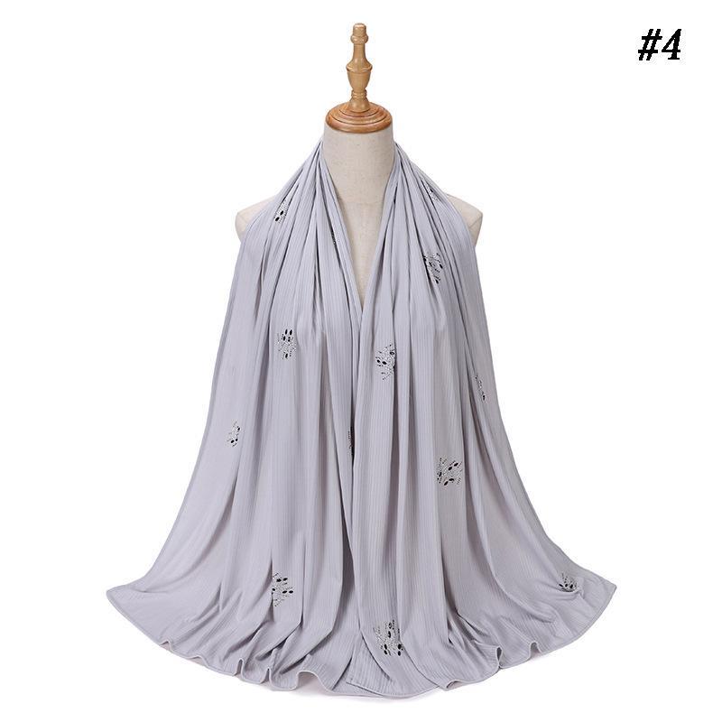 HAYA HA1133 New Striped Hot Drilling Headscarf