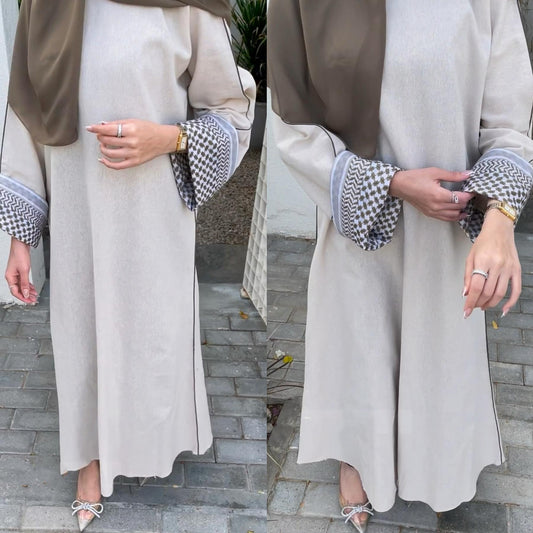 HAYA HA1181 Patchwork Elegant Abaya