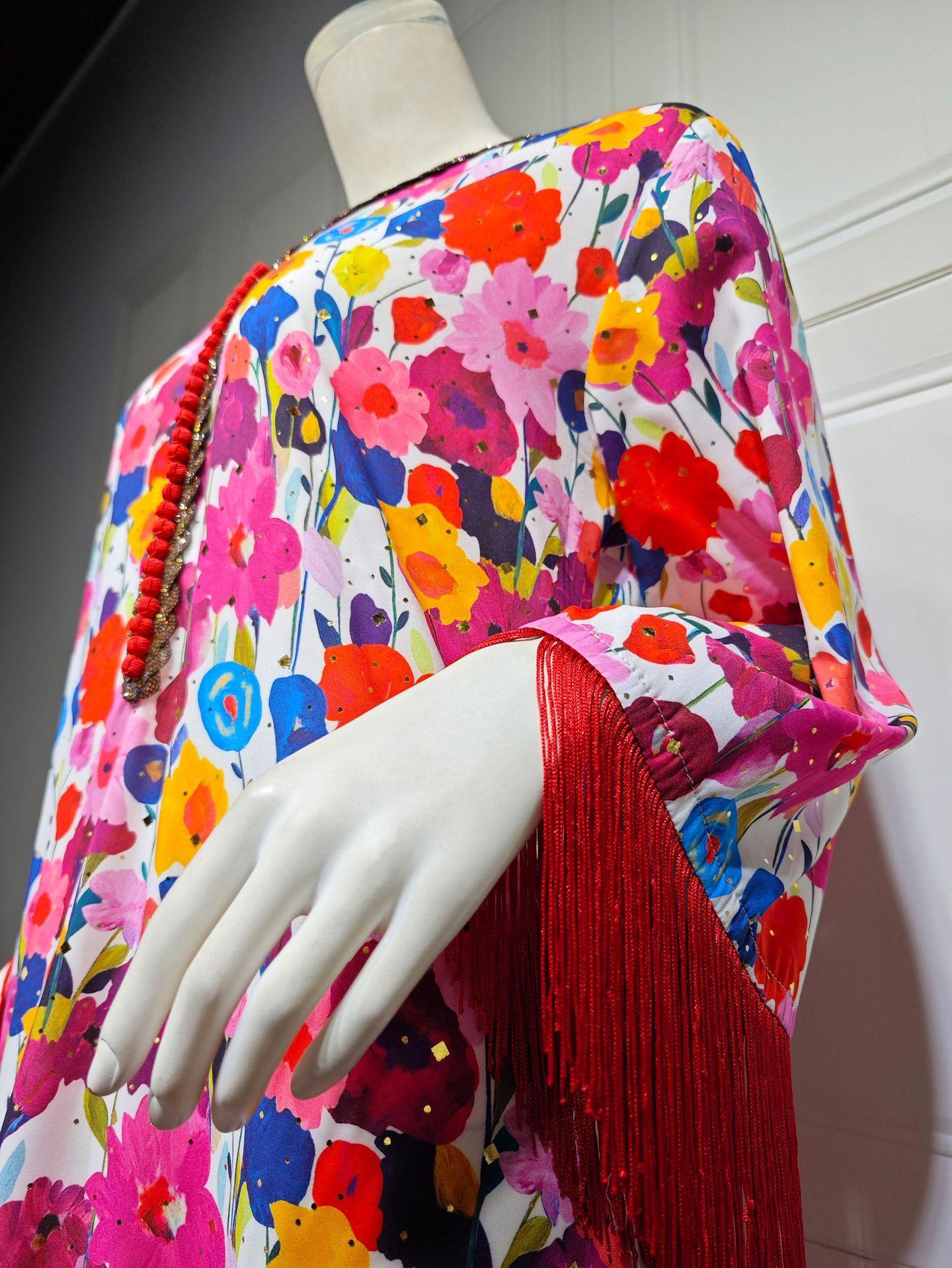 HAYA HAYA1080 Printed Casual Muslim Abaya
