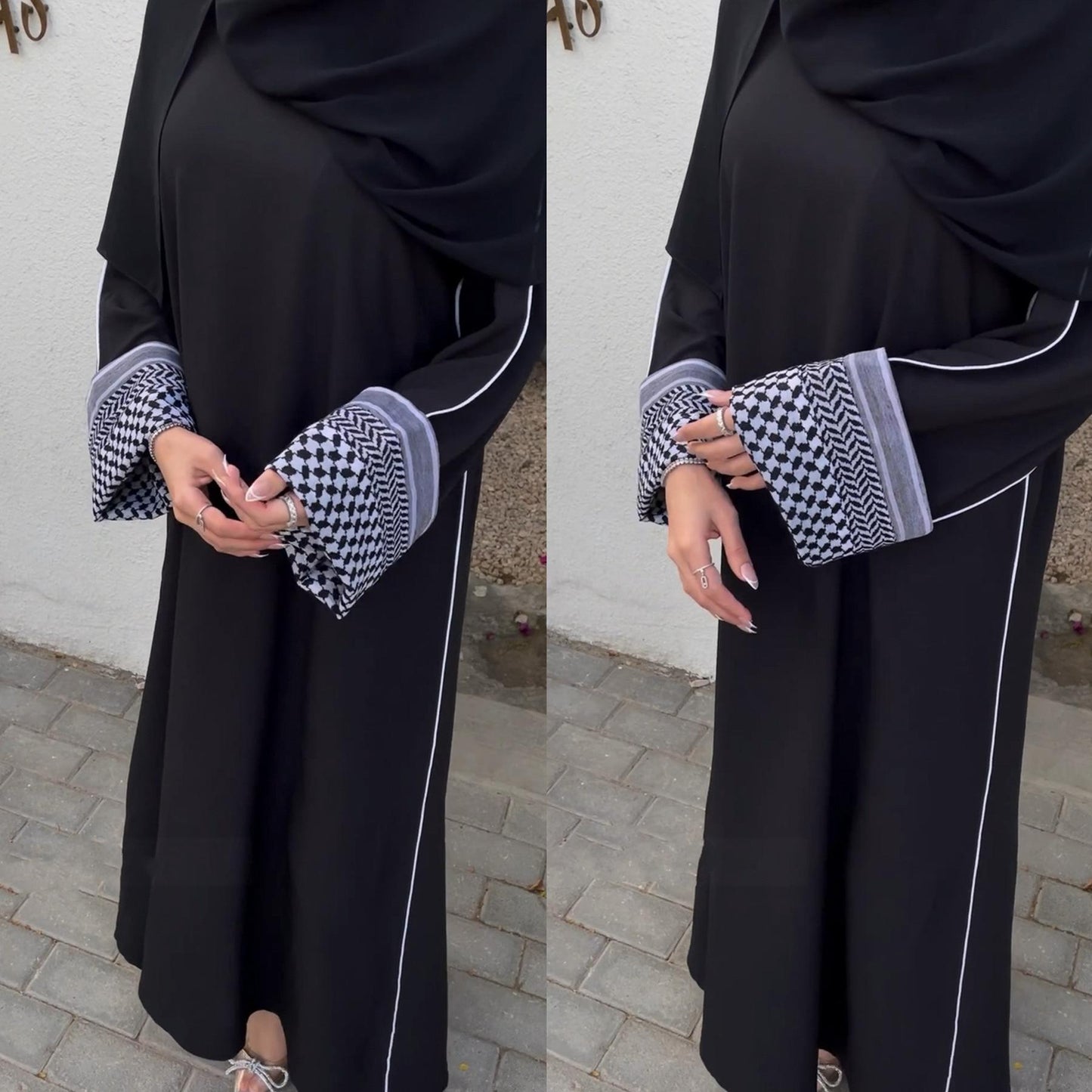 HAYA HA1181 Patchwork Elegant Abaya