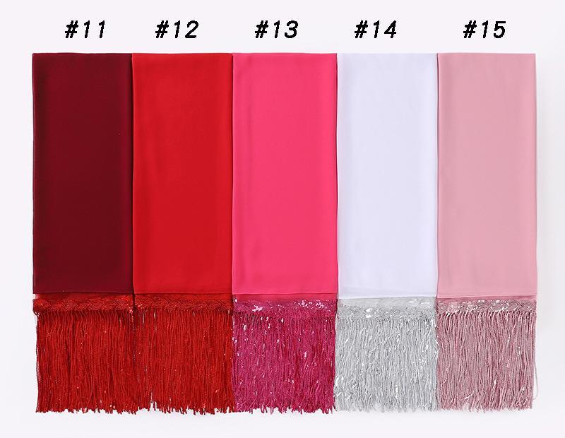 HAYA HA1139 Pearl Chiffon Scarf