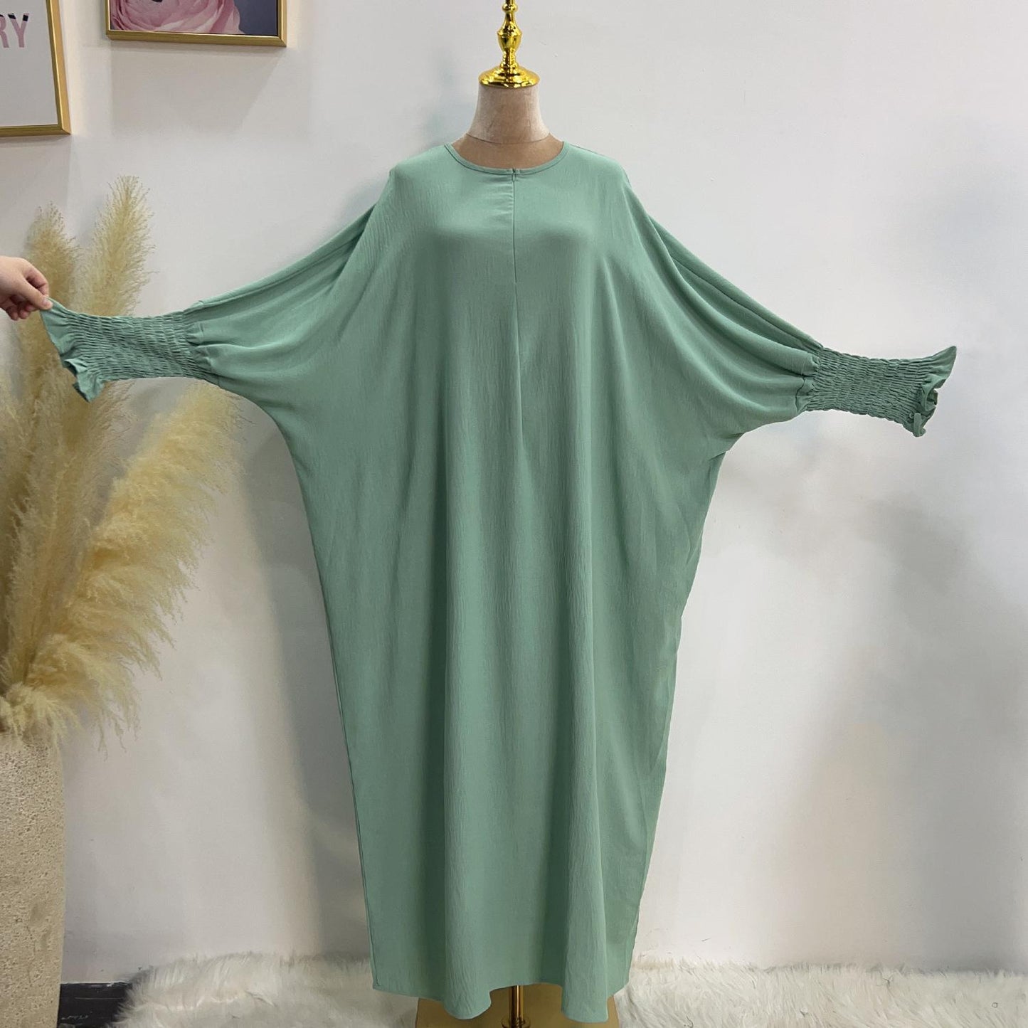HAYA HAYA1003 Solid Bat Dress