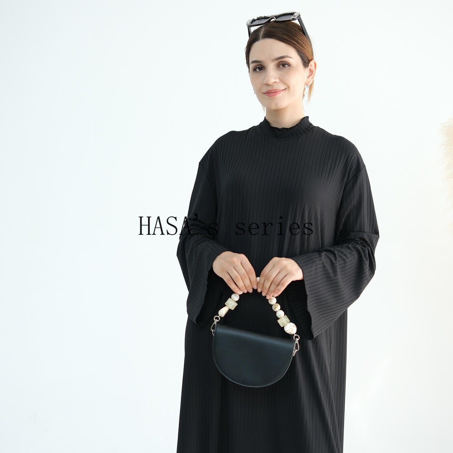 HA5509 Beautiful Stand Collar Dress Robe - Lightweight multi-color design, comfortable and stylish party  wear red dress thick  thigh 2  part bow  outfits