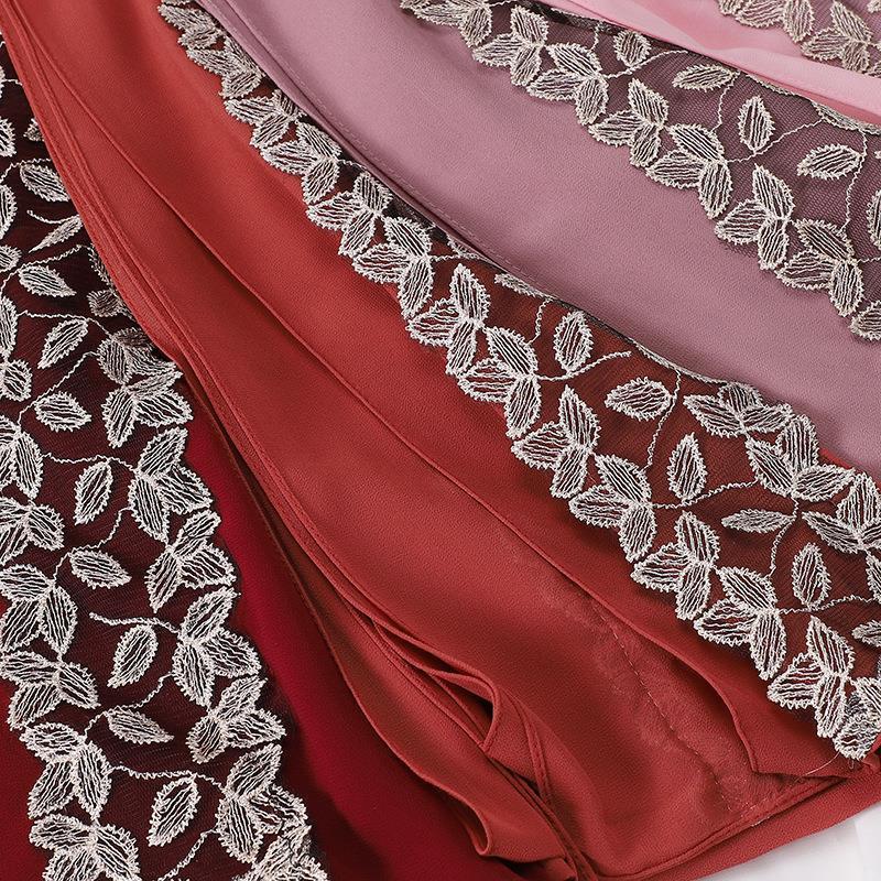 HAYA HA1130 Pearl Chiffon Lace Headscarf